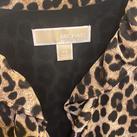Michael Kors Leopard Print Wrap Dress XS - Picture 3 of 5
